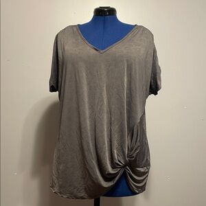 Democracy Gray from tie knot short sleeve top